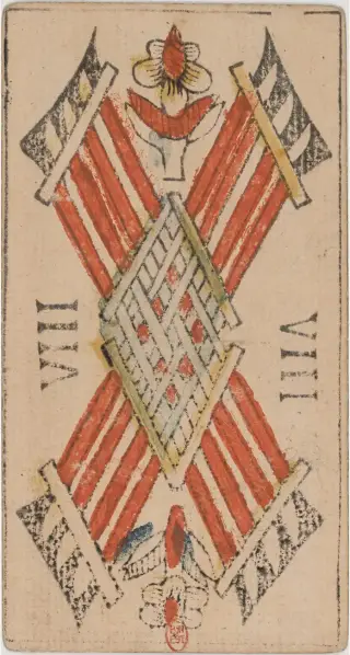 Huit de Bâtons, The Jean Dodal Tarot