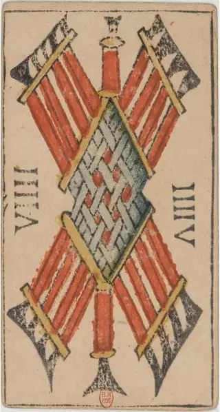 Neuf de Bâtons, The Jean Dodal Tarot
