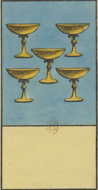 5 de Coupe, The Livre de Thot Etteilla