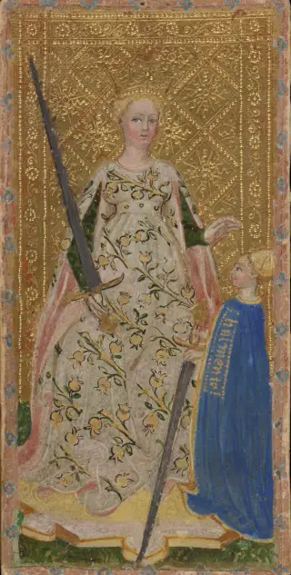 Queen of Swords, The Cary-Yale Visconti Tarot