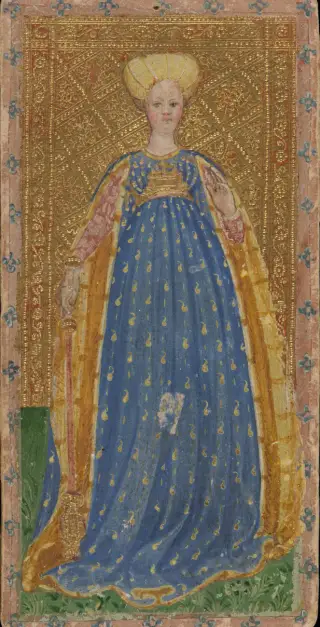 Female Page of Batons, The Cary-Yale Visconti Tarot