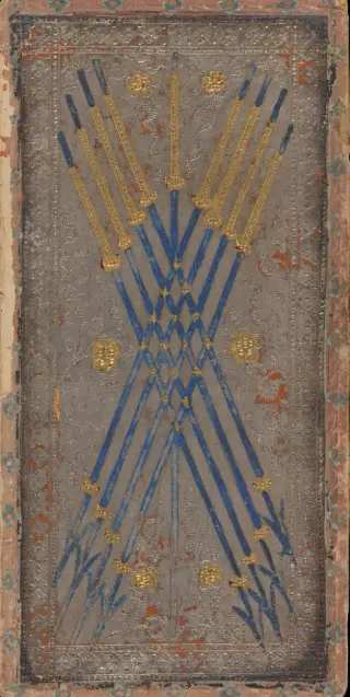 Nine of Batons, The Cary-Yale Visconti Tarot