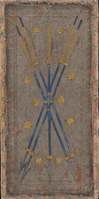 Five of Batons, The Cary-Yale Visconti Tarot