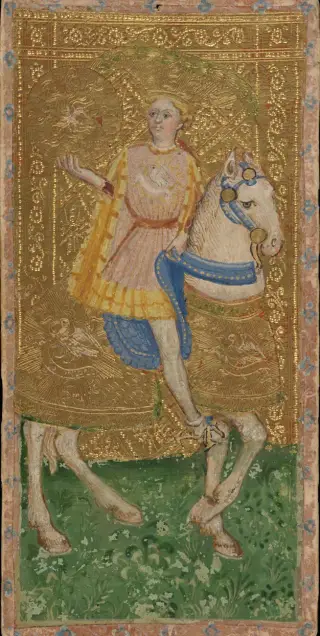 Male Knight of Coins, The Cary-Yale Visconti Tarot