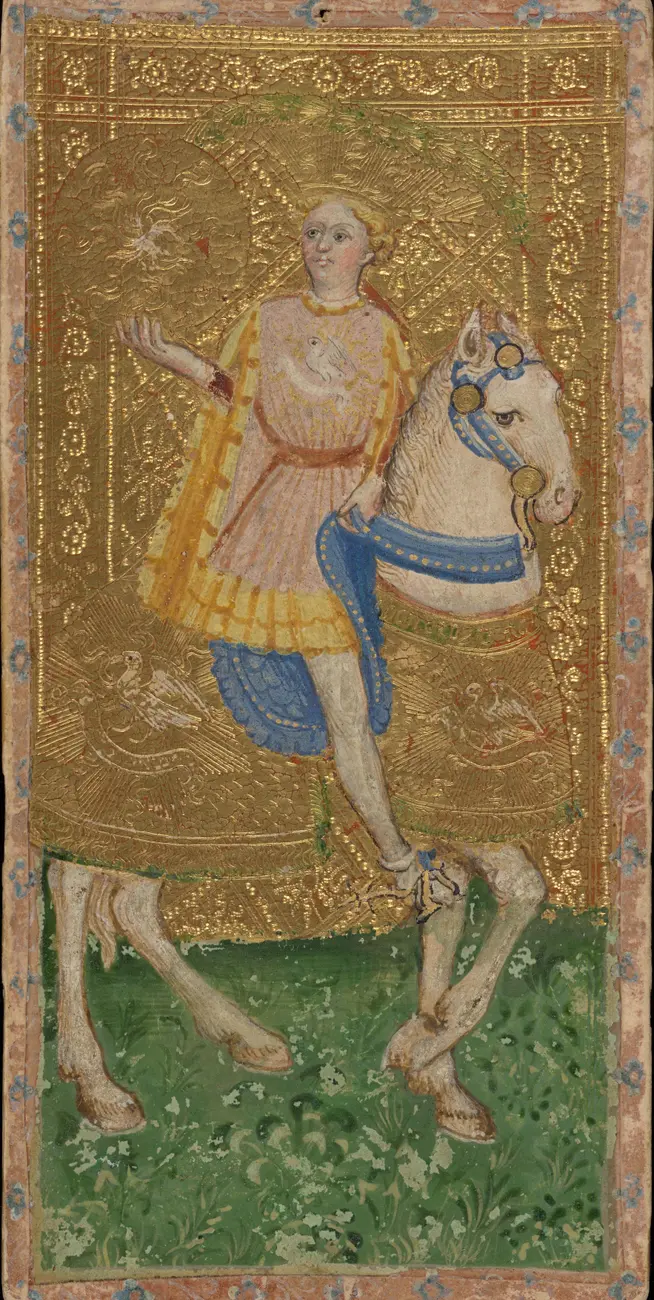 Male Knight of Coins