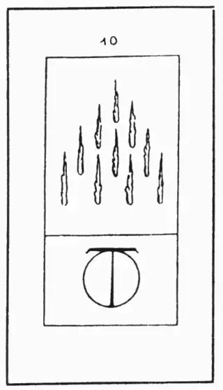 10 Stäbe, The Kurtzahn Tarot