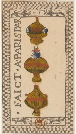 3 de Coupes, The Tarot de Paris