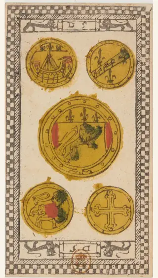 5 de Deniers, The Tarot de Paris