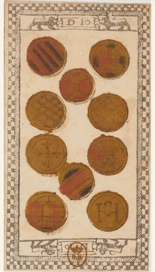 10 de Deniers, The Tarot de Paris