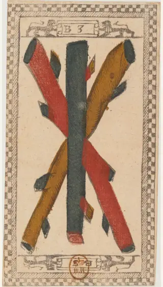 3 de Baston, The Tarot de Paris