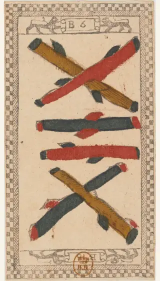6 de Baston, The Tarot de Paris