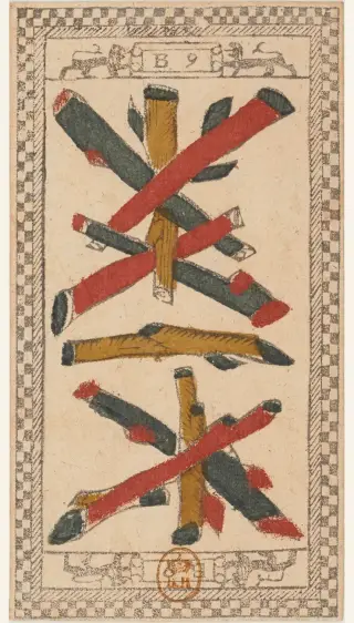 9 de Baston, The Tarot de Paris