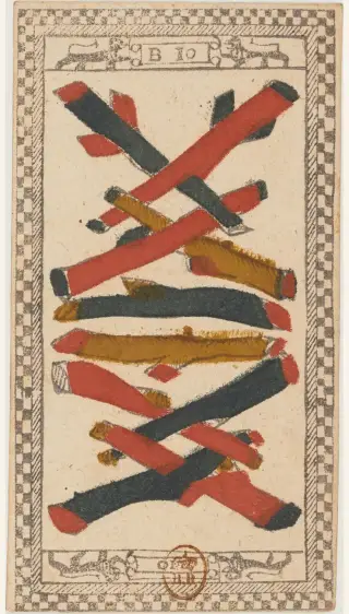 10 de Baston, The Tarot de Paris