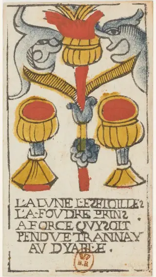 2 de Coupes, The Jacques Viéville Tarot