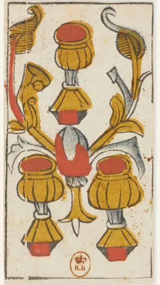 3 de Coupes, The Jacques Viéville Tarot