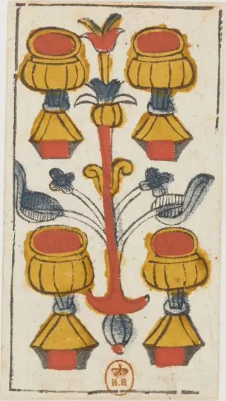 4 de Coupes, The Jacques Viéville Tarot