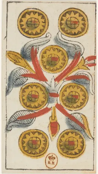 7 de Deniers, The Jacques Viéville Tarot
