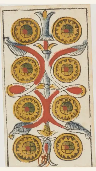 8 de Deniers, The Jacques Viéville Tarot