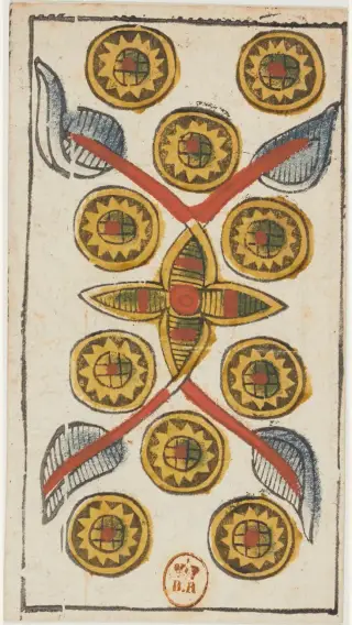 10 de Deniers, The Jacques Viéville Tarot