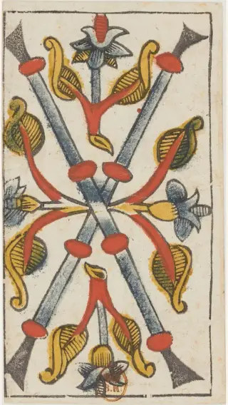 2 de Bâtons, The Jacques Viéville Tarot