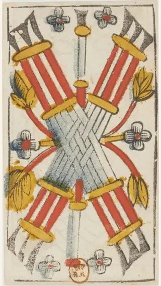 7 de Bâtons, The Jacques Viéville Tarot