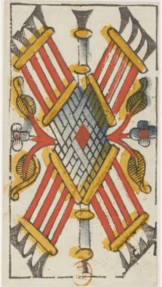 9 de Bâtons, The Jacques Viéville Tarot