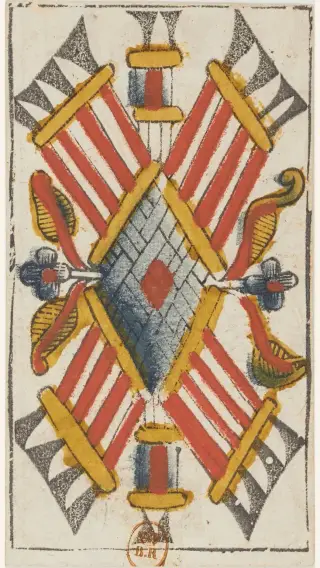10 de Bâtons, The Jacques Viéville Tarot
