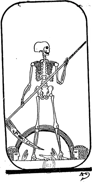 Le Squelette faucheur, The Falconnier Egyptian Tarot