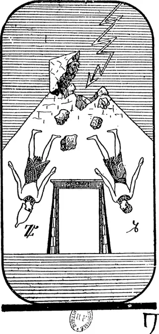 La Tour foudroyée, The Falconnier Egyptian Tarot