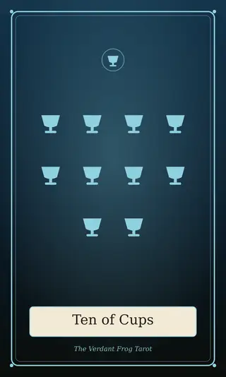 Ten of Cups, The Verdant Frog Tarot