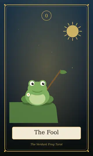 The Fool, The Verdant Frog Tarot