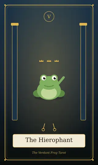 The Hierophant, The Verdant Frog Tarot