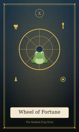 Wheel of Fortune, The Verdant Frog Tarot