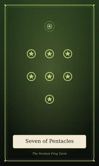 Seven of Pentacles, The Verdant Frog Tarot