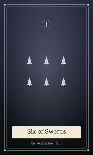 Six of Swords, The Verdant Frog Tarot