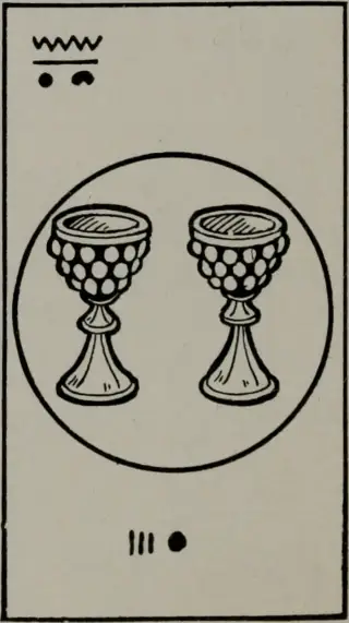 Two of Cups, The Practical Astrology Tarot