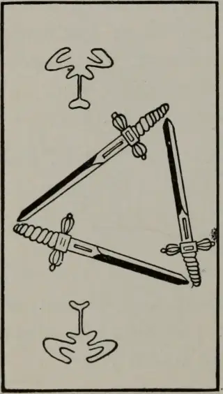 Three of Swords, The Practical Astrology Tarot