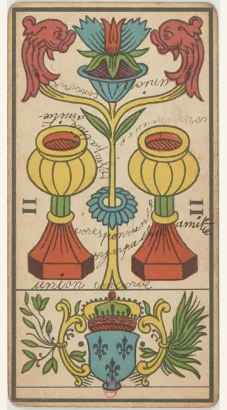 2 de Coupe, The Besançon Tarot
