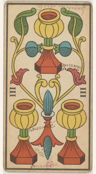 3 de Coupe, The Besançon Tarot