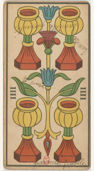 4 de Coupe, The Besançon Tarot