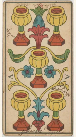 5 de Coupe, The Besançon Tarot