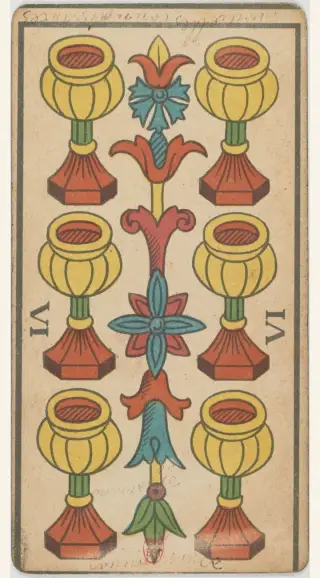 6 de Coupe, The Besançon Tarot