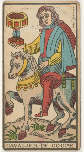 Cavalier de Coupe, The Besançon Tarot