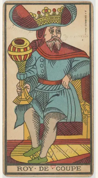 Roy de Coupe, The Besançon Tarot