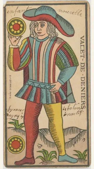 Valet de Deniers, The Besançon Tarot