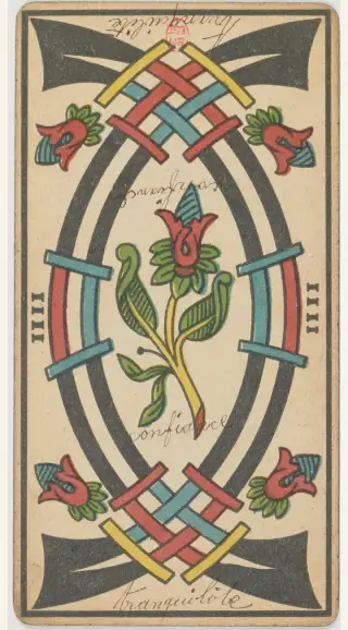 4 d'Épée, The Besançon Tarot