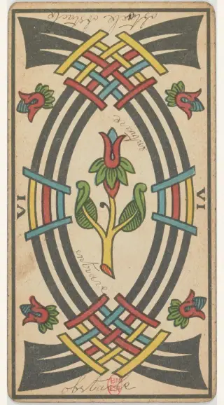 6 d'Épée, The Besançon Tarot