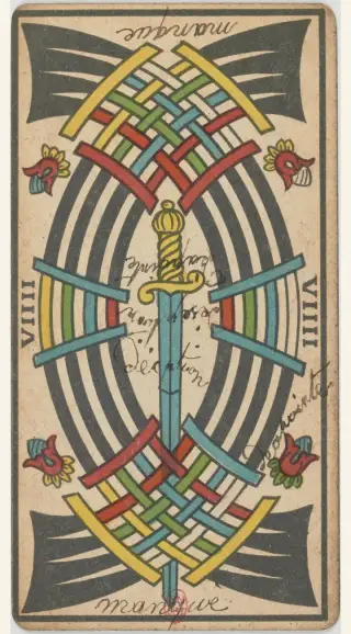 9 d'Épée, The Besançon Tarot