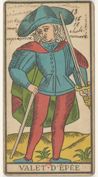 Valet d'Épée, The Besançon Tarot