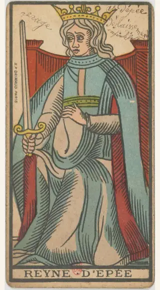Reine d'Épée, The Besançon Tarot